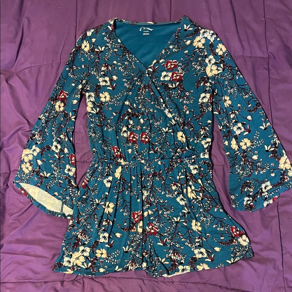 Art Class Teal and Purple Fabric